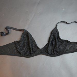 Unlined Black Lace Underwire Bra 34B